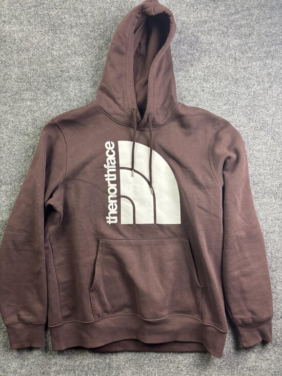 The North Face Other - The North Face Hoodie Mens Large Brown Pullover Fleece Sweatshirt Logo Graphic